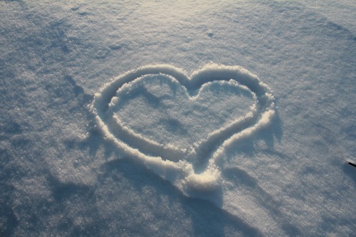 Heart Drawn in Snow