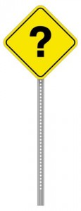 Question Mark Road Sign
